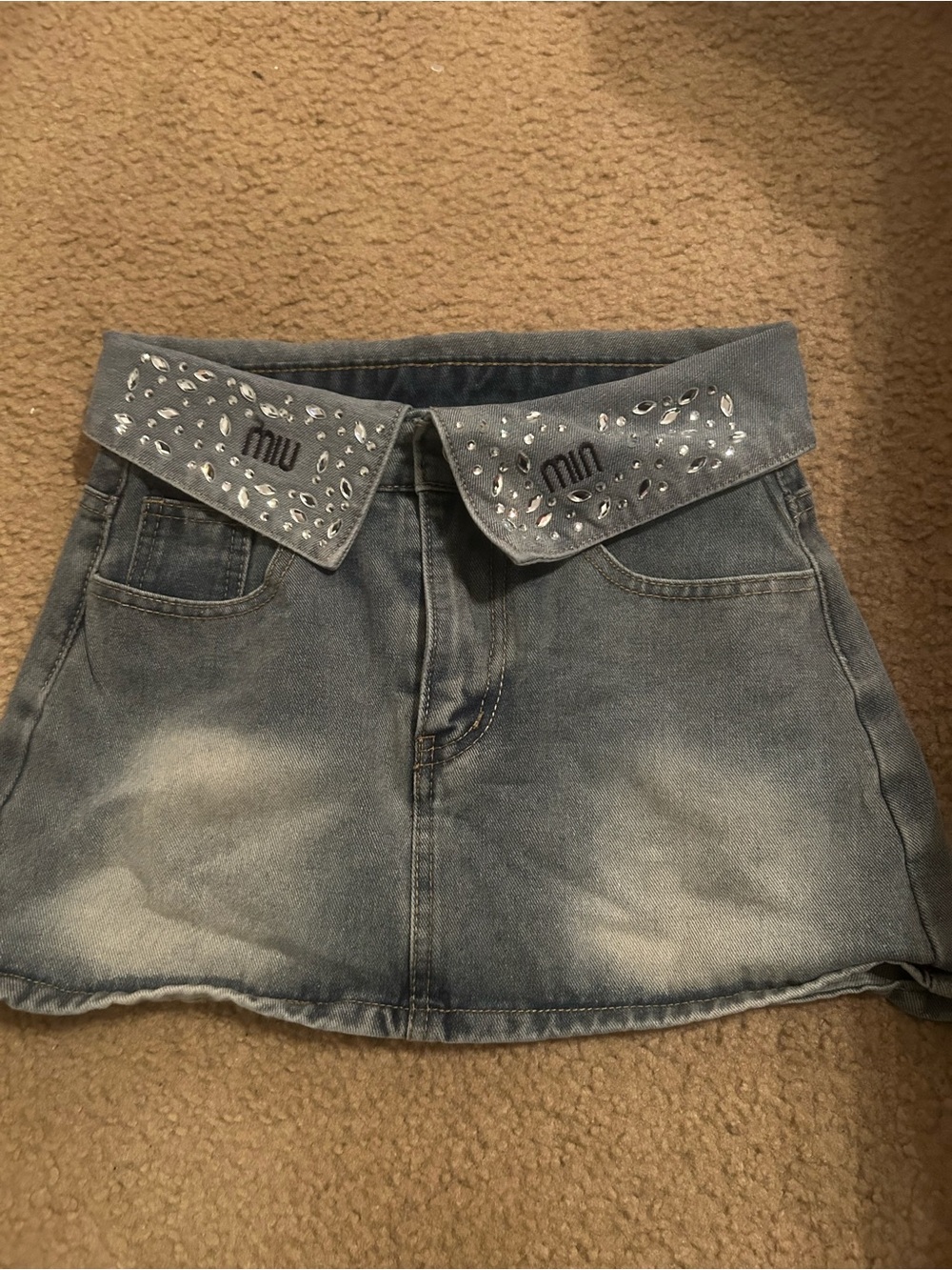 Denim Miu Miu Mini Skirt